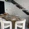 ⁦חנוכיית מתכת ענקית בציפוי רוז גולד דגם אורי⁩ – תמונה ⁦3⁩